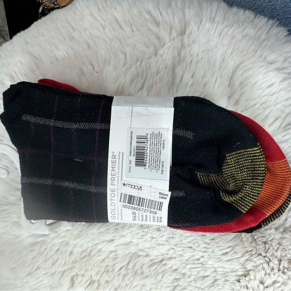 NWT - Gold Toe crew sock HOUNDSTOOTH STRIPE FASHION 4 Pair - Picture 2 of 4